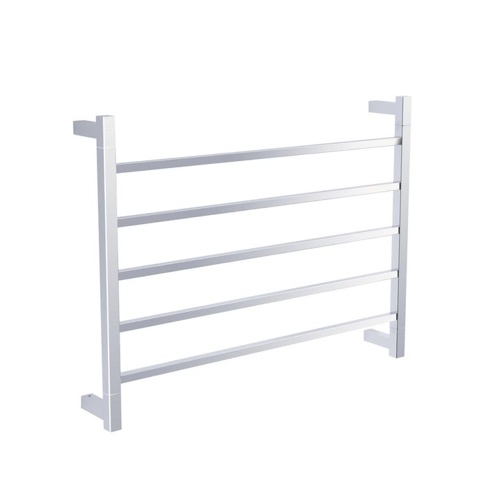 Barelli Brushed Stainless Steel 5 Square Bar Heated Towel Rail ...