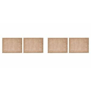 4pc Mikasa Rectangle 35 x 45cm Jute Placemats Natural