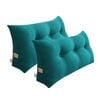 SOGA 2x 100cm Blue Green Wedge Pillows