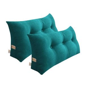 SOGA 2x 100cm Blue Green Wedge Pillows