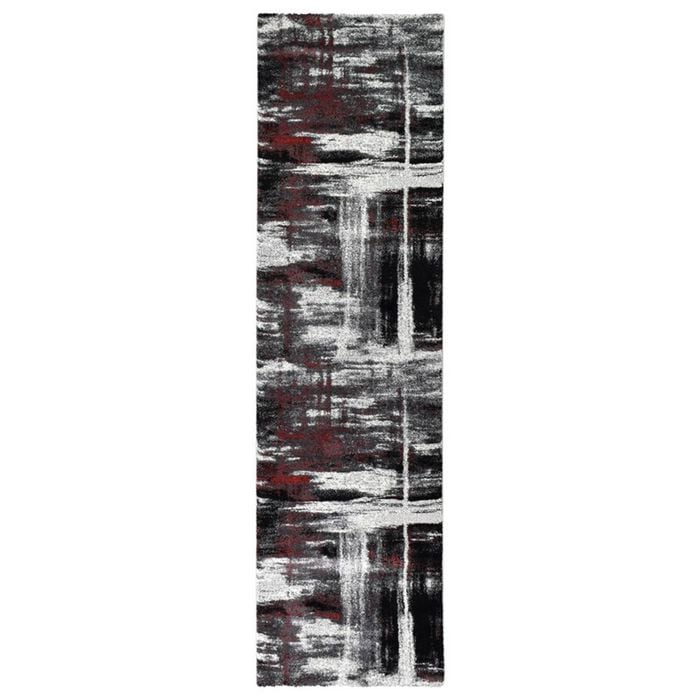 Loom & Lace Millard 347 80x150 Light Grey  Red Runner Rug