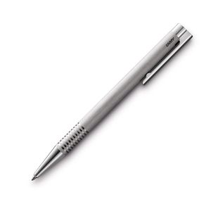 Lamy Logo Steel Nib Brushed Stainless Steel Click & Push-butoon Ballpoint Pen