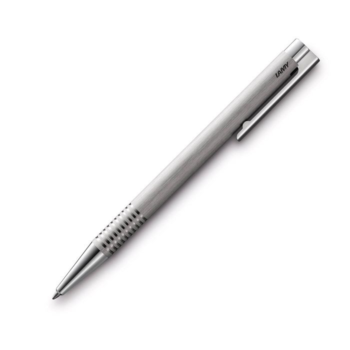 Lamy Logo Steel Nib Brushed Stainless Steel Click & Push-butoon Ballpoint Pen