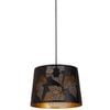 CLA Lighting Penshade Interior Slanted with Maple Leaf Pattern Laser Cut Pendant Light Black