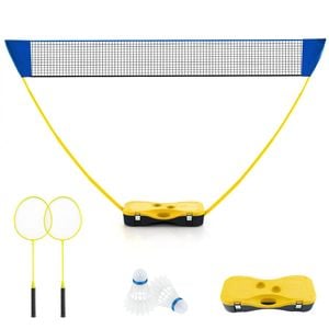 Costway All in 1 Portable Badminton Net Set Outdoor Sporting Set w/Storage Base