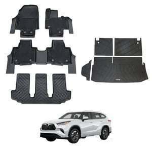 AUSGO Double-Layer Floor Mats & Boot Liner Set for Toyota Kluger 2021-Onwards Car Floor Liners Cargo Mat