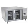 Atosa Glass Two Door Undercounter Fridge Table – 300 Litre