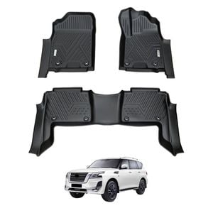 AUSGO Car Floor Mats for Nissan Patrol Y62 2012-Onwards All-Weather Floor Liners