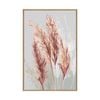 Artey | Blushing Pomp Grass II - Framed Canvas - Natural Frame - 110 x 165cm