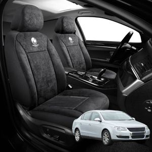 Australian Goose Edition Front Seat Covers for Volkswagen Passat 2006 - 2015 (B6 B7 CC) - Suede, Universal Fit - Black