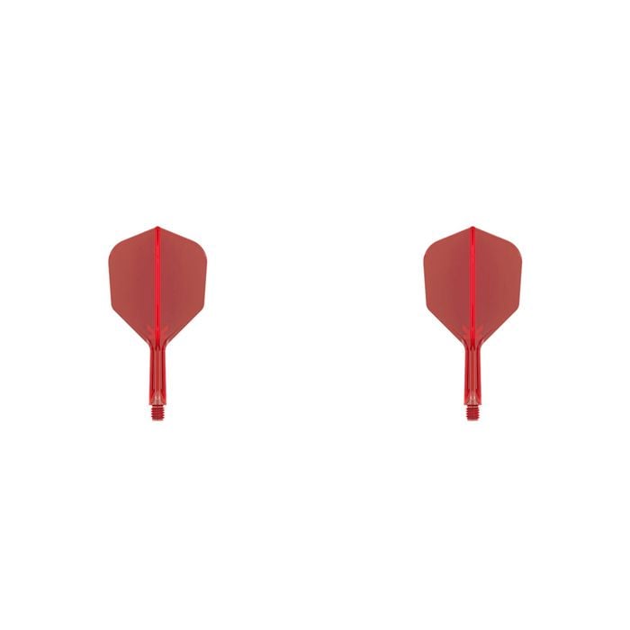 2x Target K-Flex Moulded Flight & Shaft No.6 Intermediate - Red
