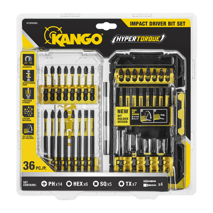 Kango 36 Piece HYPERTORQUE Impact Driving Set