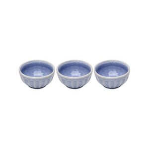 3pc Ladelle Marguerite Stoneware Dip Bowl Set 10x10x5cm Powder Blue