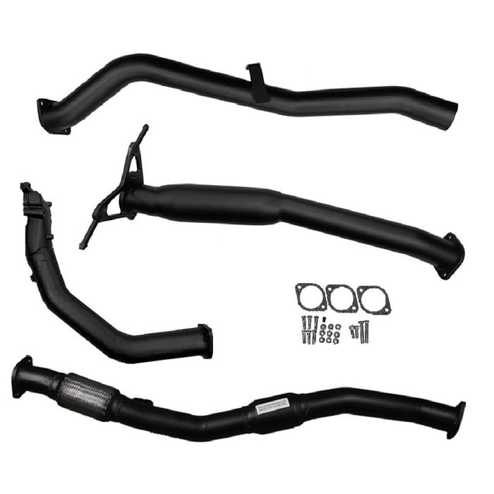 Ignite Exhausts Turbo Back For Nissan D22 Navara 2.5l 3" Cat & Hotdog Black Aluminised Steel