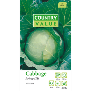 Country Value Primo Cabbage Vegetable Seeds