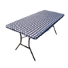 Fitted Waterproof Tablecloth - Black & White Gingham