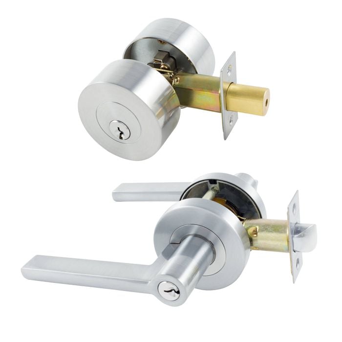 Lemaar 65mm Satin Chrome Orba Security Set 20910SC