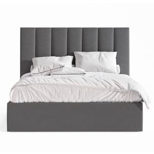 Celine King Charcoal Gas Lift Storage Bed Frame