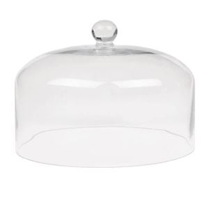 Olympia Glass Cake Stand Dome Clear Display 285x200mm Commercial Kitchen Tableware