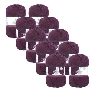 10x Malli Maroon Blend Basic 100g Knitting/crochet Yarn Acrylic/poly