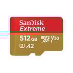 Sandisk Extreme MicroSDHC 512GB 170MB/S R, W, V30, U3, C10 Micro SD Card UHS-I