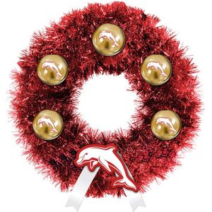Dolphins NRL Christmas Wreath Door Ornament Decoration