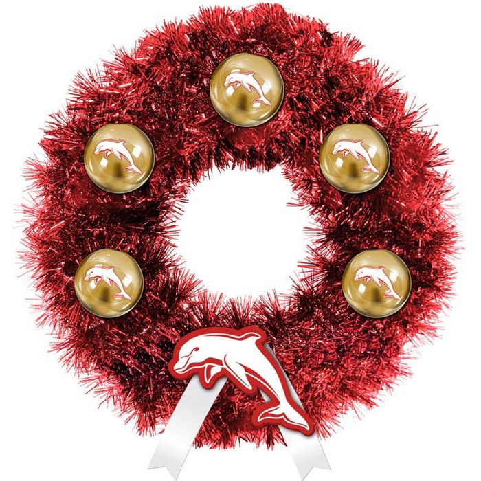 Dolphins NRL Christmas Wreath Door Ornament Decoration