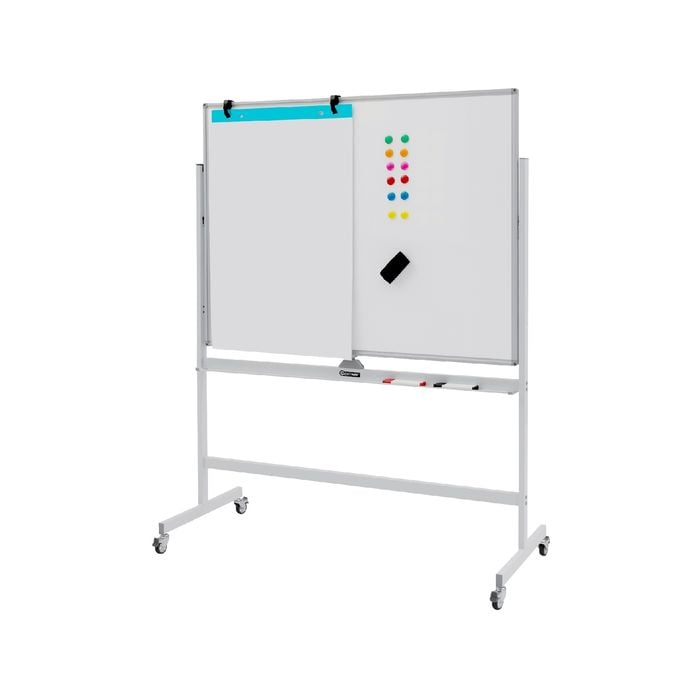 Costway  Mobile Whiteboard 120x90cm Magnetic Adjustable