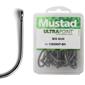 Mustad 10829npbln - Size 9/0 Qty 25 - Big Gun Kirbed Chemically Sharpened