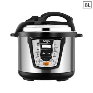 SOGA 8L 1600W Electric Stainless Steel Pressure Cooker
