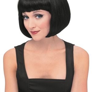 Supermodel Short Black Hair Wig Costume Accessory Adult