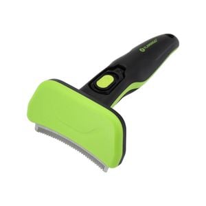 Flamingo Green Self-cleaning Deshedding Tool With Retractable Blades
