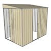 Build-a-Shed 1.5 x 2.3 x 2m Single Sliding Side Door Skillion Shed - Cream