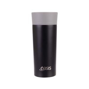 Oasis Stainless Steel Double Wall Insulated Travel Mug 360ml - Black