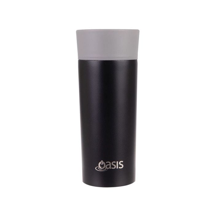 Oasis Stainless Steel Double Wall Insulated Travel Mug 360ml - Black
