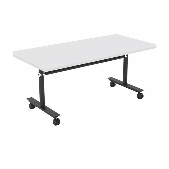 Olg Ascend Flip Table Black Frame White Top L1600mm X W600mm
