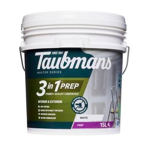 Taubmans 15L White 3 In 1 Interior And Exterior Primer Undercoat And Sealer Paint