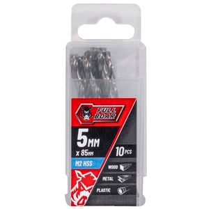 Full Boar 5mm M2 HSS Drill Bit - 10 Pack
