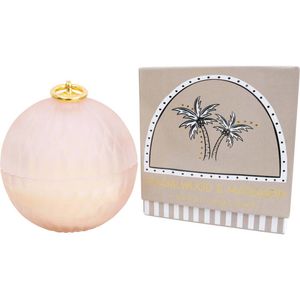 LVD Glass Candle Bauble Home/Office Ornament Decor 12x12cm Sandalwood Mandarin