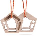 NNEOBA Double-Sided Hangboard Fingerboard Portable Khaki, 21Ã—7Ã—22cm, 1 Pair