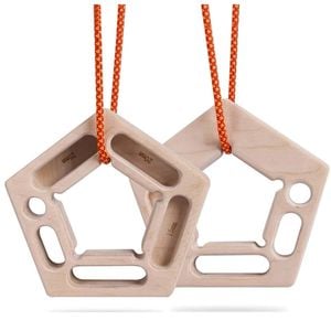 NNEOBA Double-Sided Hangboard Fingerboard Portable Khaki, 21Ã—7Ã—22cm, 1 Pair