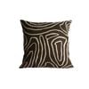 Maine & Crawford Ichiko 50x50cm Cotton Swirl Print Cushion - Brown