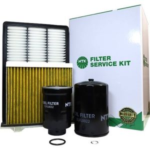 NTK Complete Filter Service Kit for Mitsubishi Pajero NX SUV 2016-2021 3.2L | Air, Oil, Fuel, Cabin Filter
