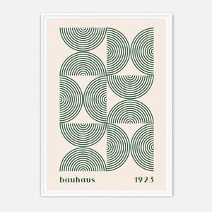 Galrie Bauhaus 1923 Art Print - Stunning Geometric Artwork for Modern Decor, White Frame, A2 42 x 60cm (16 x 24inch)