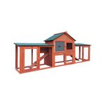 Alopet Rabbit Hutch Chicken Coop Bunny House Run Cage Wooden Outdoor Pet Hutch