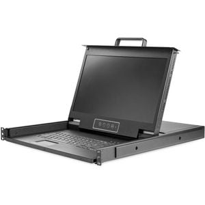 StarTech.com LCD Rack Console - Steel - Black - 1 Computer(s) - 43.9 cm (17.3") LCD - Full HD - 1920 x 1080 - 16:9 - 1