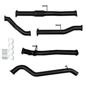 Ignite Exhausts Turbo Back For Toyota Hilux 3l D4d 3" No Cat With Pipe Black Aluminised Steel