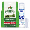 GREENIES Original Regular 340g + Vetsense DentiCare Toothpaste 100g | Dog Dental Care Pack