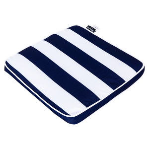 Mojo Navy Cabana Stripe Outdoor Square Chair Cushion