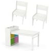 Costway Art Table Chairs Set White